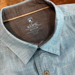 Kuhl Light Blue Casual Button Down Shirt, Med